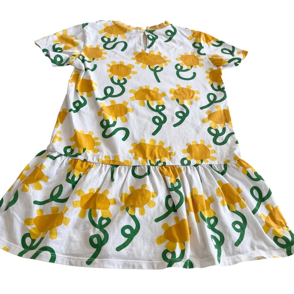 Stella Mcartney Flower-print tiered-hem cotton-jersey dress size 10